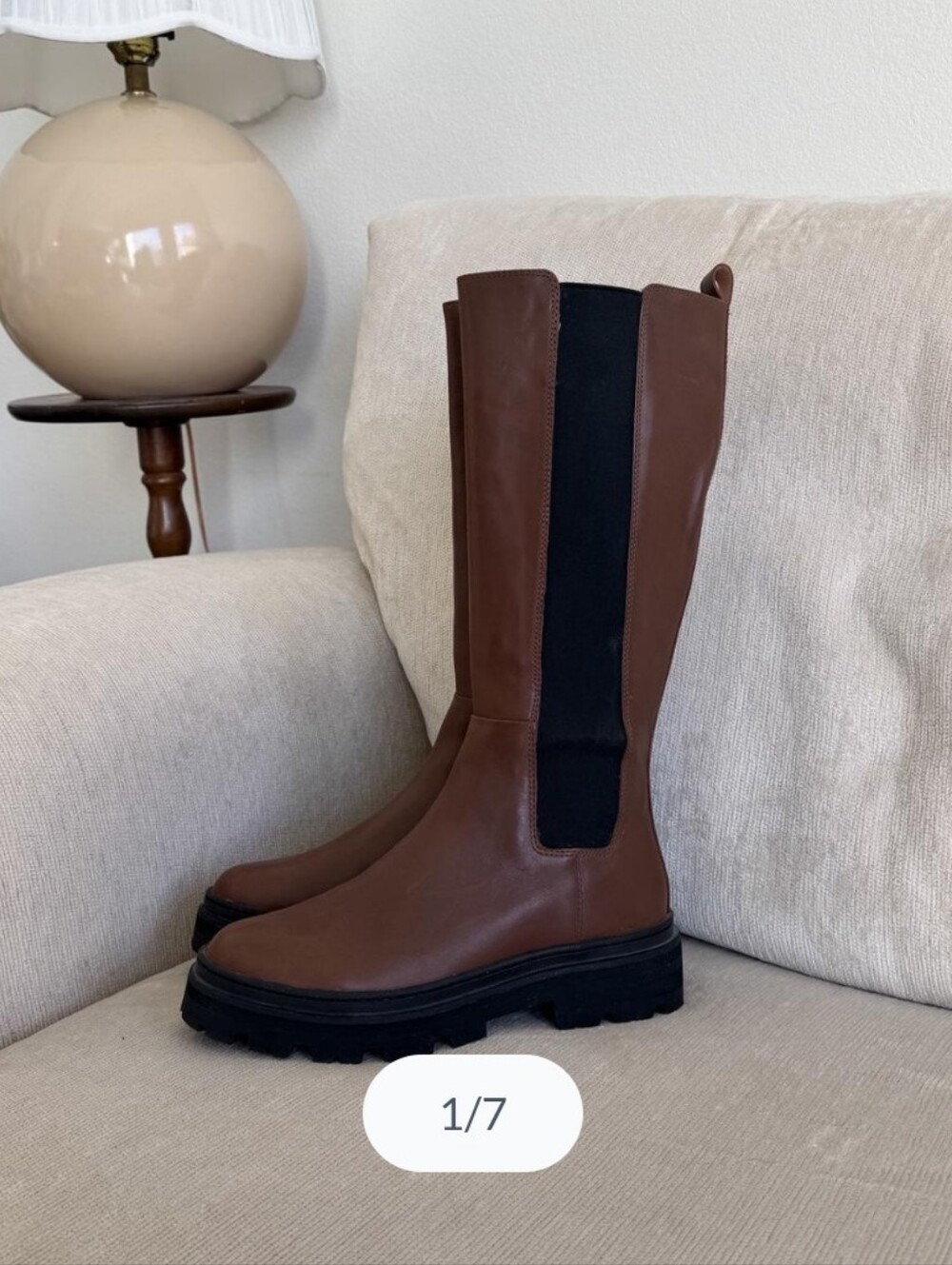 Madewell Brown Poppy Tall Lugsole Boots